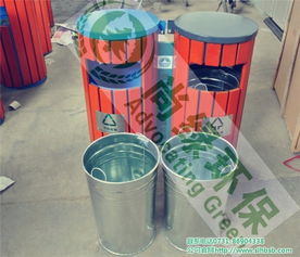 长沙尚绿环保 公园钢木垃圾桶 钢木垃圾桶